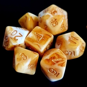 Heimdall Yellow Dice Set - Rollespilsterninger - Lindorm Dice